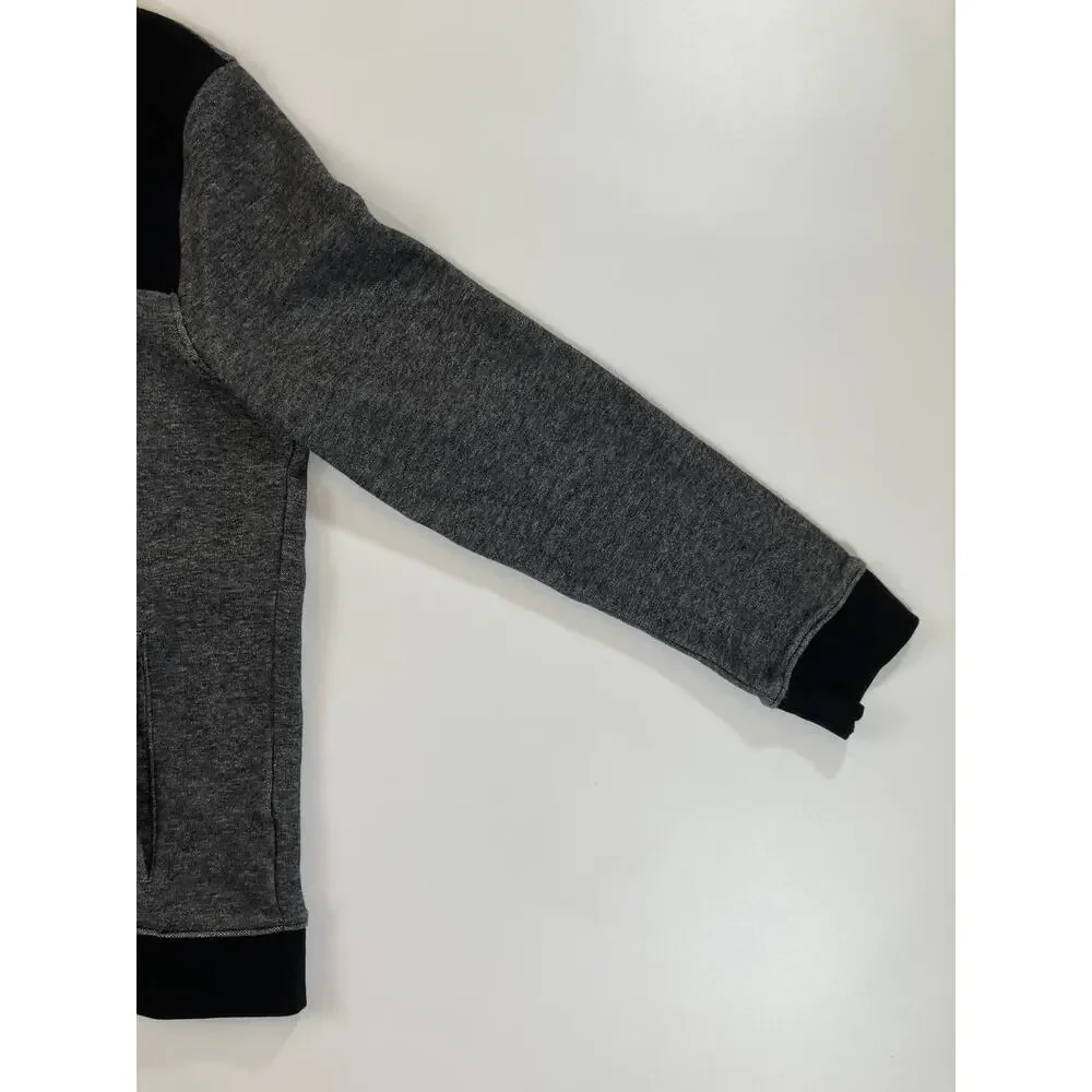 Alfani Men’s Large Full Zip Sweatshirt Gray Black Colorblock Cotton Jacket